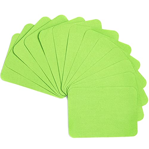 GYGYL 12Pcs 100% Cotton Iron-on Patches, Repair Patches for Clothing, Iron on for Inside Jeans and Clothing Repair (Grass Green )
