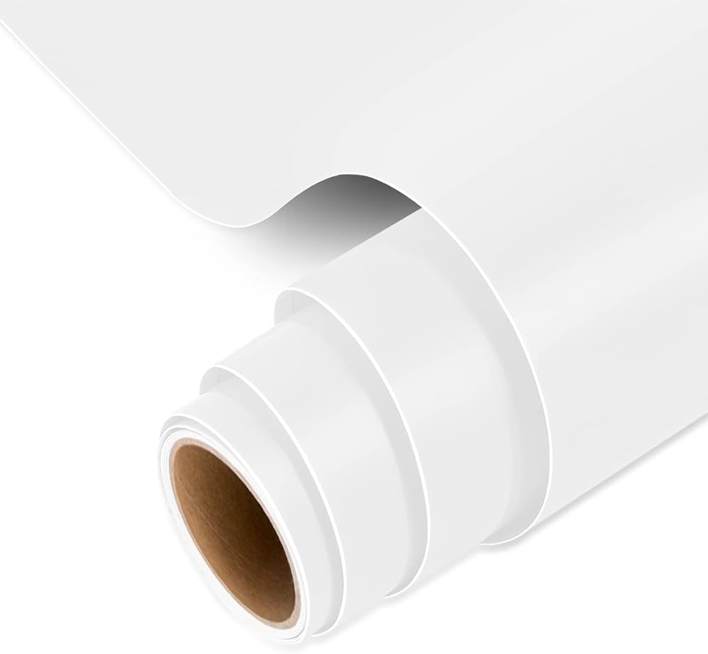 IModeur Matte White Permanent Vinyl Roll 30.5x152.5 cm Self Adhesive