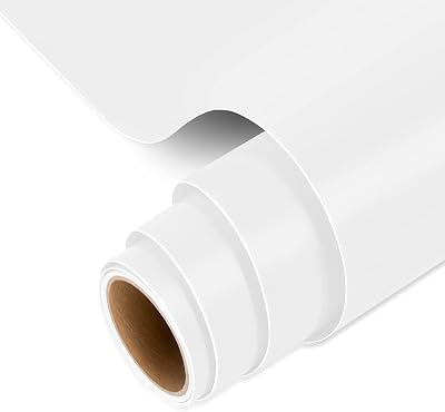 IModeur Matte White Permanent Vinyl Roll 30.5x152.5 cm Self Adhesive