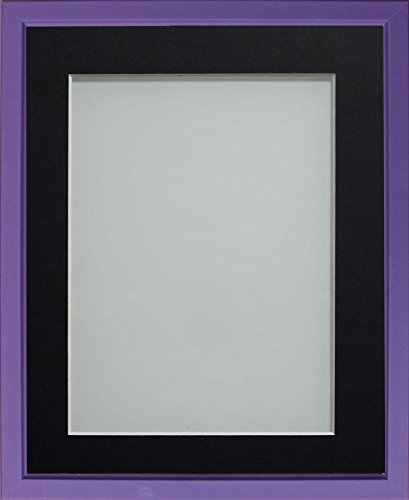 Frame Company Drayton Range 8X8-Inch Purple Picture Photo Frame with Black Mount For Image Size 5X5-Inch
