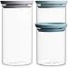 Brabantia Stackable Glass Food Storage Containers, Set of 3 primary