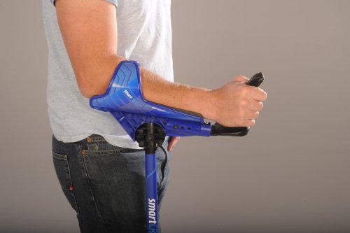 Smartcrutch Adjustable Forearm Crutches (Black) - 1 Pair / Adult 5'0