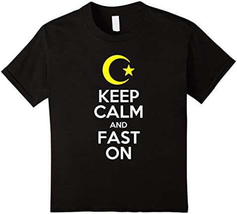 unisex-child Keep Calm And Fast On Ramadan T-Shirt 4 Black