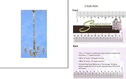 Dollhouse Chandlier, 4 Light Tulip