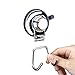 BRIESLY Stainless Steel Waterproof Suction Cup Hooks Holder,Bathroom Shower Kitchen Organizer for Towel, Bathrobe,Chrome