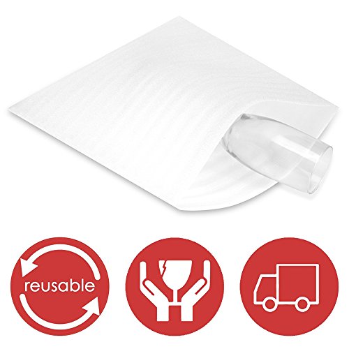 Foam Pouches 50 Pack UCGOU 9.5” x 9.5” Cushion Foam Pouch as Dish Wrap