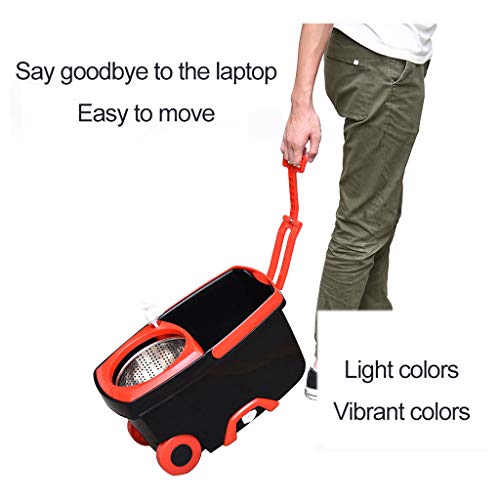 Spin Mop and Bucket System-360° Self Wringing Spinning Mop with Stackable Bucket Hardwood Floor Cleaner On Wheels and 1 Machine Washable Microfiber Mop Heads - Easy to use and Store - Thumbnail 4