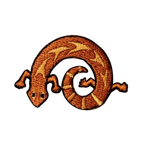 ID 0748 Tribal Lizard Patch Gecko Salamander Symbol Embroidered Iron On Applique