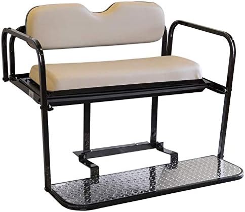 Mach2 Aluminum Rear Flip Seat for EZGO RXV (Stone Beige Color)