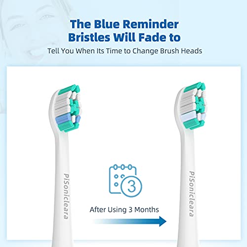 Pisonicleara Replacement Toothbrush Heads Compatible with Philips