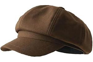 Newsboy Hats for Women, Fashion Casual Beret Caps Fall Winter Warm Ladies Painter Hat Dark Brown