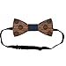 Hello Tie Men's Wood Bow Tie Handmade Creative Wooden Bowtie With Gift and Box, Circle Pattern, One Size