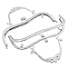 HOUSWEETY Metal Frame Kiss Clasp Lock Arch for Purse Bag Silver Tone 1pc Approx:21cm x9cm(8 2/8
