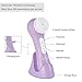 K-SKIN Facial Cleansing Brush Waterproof Exfoliate Pore Smooth Skin for 3 Speeds Modes Setting with 2 Brush Heads (Purple)