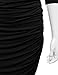 DRESSIS Womens V-Neck Shirring Side Wrap Bodycon Dress