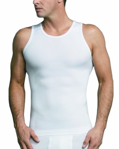 EQUMEN Men's Core Precision Undershirt Singlet Tank Posture Enhanced L White