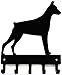 The Metal Peddler Doberman Key Holder for Wall - Small 6 inch Wide with 5 Hooks - Made in USA