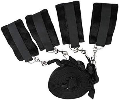 Minxdmos Strap Kit Bed Rêštráints Kit Set for Sê&x Play Soft Hàňscùffs and Ankle Wrist Cuffs for Women Couples Play,Fit Any Size Mattress