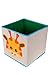 Clever Creations Cute Giraffe Collapsible Storage Organizer Folding Storage Cube for Bedroom & Living Room | Perfect Size Storage Cube for Books, Clothes, Electronics, or Gadgets