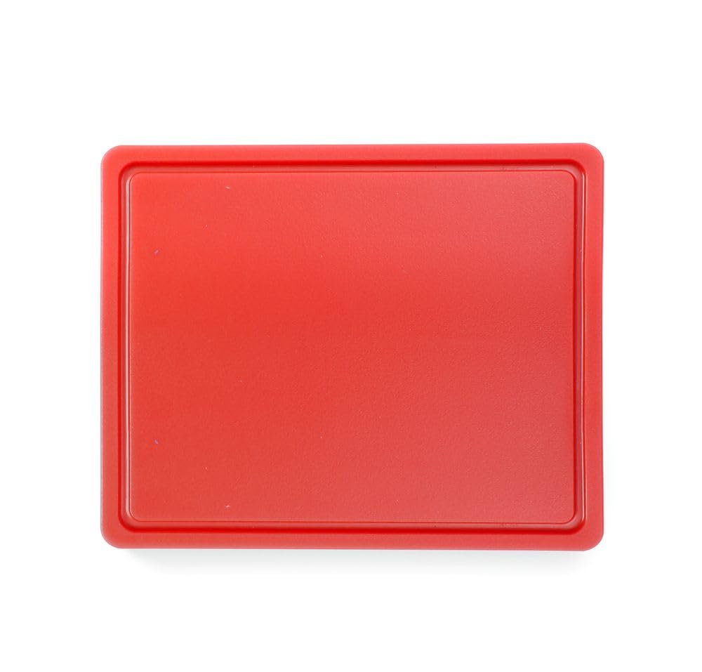 HENDI Cutting board HACCP Gastronorm 1/2, red, 265x325x(H)12 mm