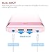 Power Bank 20000mAh Yoobao External Charger Cell Phone Battery Backup (High Capacity, LED Display,Dual Input &Output) Compatible iPhone X 8 7 Plus iPad Tablet Samsung Android Smart Device More-Pink