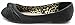 Charles Albert Ballet Flats for Women, Knotted Front Canvas Round Toe Dress Shoe, Black, 10