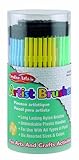 Charles Leonard Inc. Artist Plastic Brushes, Assorted Colors, 144 Tub (73344)