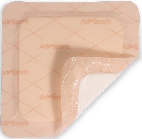Advazorb silflo hydrophilic foam dressing with soft silicone wound contact layer with border 15cm x 15cm