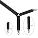 CoZroom Triangle Bed Sheet Fastener Adjustable Holder Straps for a Smooth Mattress, Pack of 4, Black