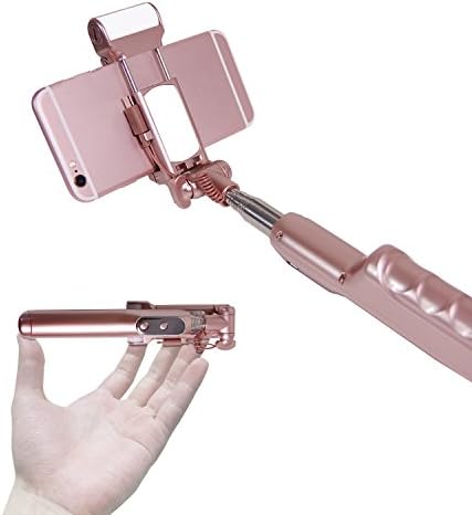 LS Photography Bluetooth Selfie Stick with 360° LED Fill Light and Mirror for iPhone, Galaxy, Camera Monopod, Facial Beauty Shot, LGG616