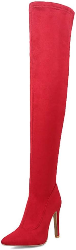 Womens Thigh High Over The Knee Stiletto Stretch Boots Shoes