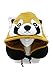 SAZAC Animal Neck Support Pillow - Soft, Cozy Travel Cushion with Adjustable Toggle - Attached Hood for Warmth and Privacy - Authentic Japanese Kawaii Design - Premium Quality (Red Panda)