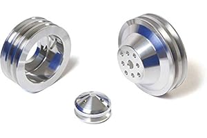 CVF RACING Big Block Chevy Pulley Kit, 396 427 454 V-Belt - Short Water Pump, BBC, SWP