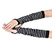 Lookatool Winter Wrist Arm Hand Warmer Knitted Long Fingerless Gloves Mitten (Black)