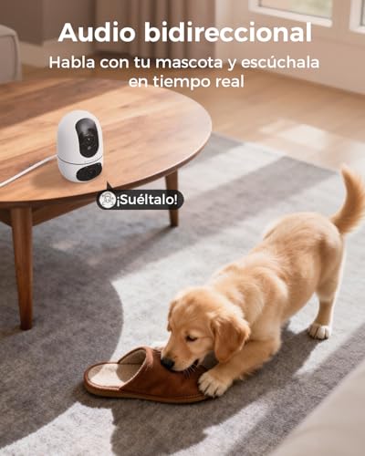 VIRTAVO XD1 Indoor WiFi Surveillance Camera 1080P Dual Lens, 2 Views in 1 Screen, Night Vision, Smart Tracking, Two-Way Audio, PTZ 360° for Baby/Pets/Home Security