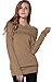 Merryfun Women's Spring Off-Shoulder Pullover Sweater Bottoming Shirt, Brown M
