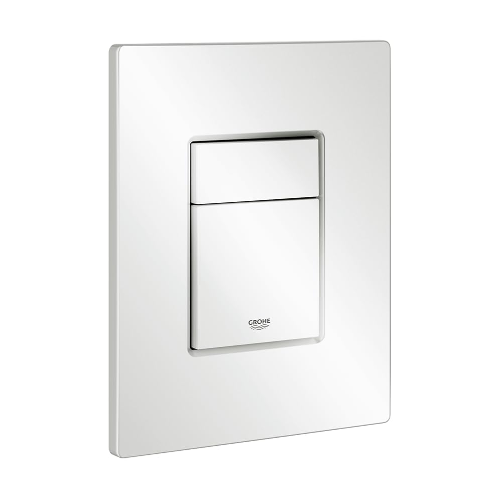 GROHE Skate Cosmopolitan Flush Plate for Concealed Gd2 Cisterns, Water-Saving, Dual Flush with Start-and-Stop Activation, Easy To Install, Alpine White, 38732SH0 โ image 1