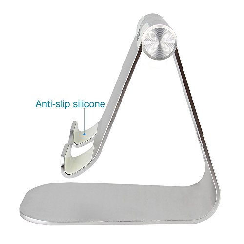 ElementDigital iPad Stand Mount Desk Stand Adjustable Tablet Stand Desktop Stand Holder Dock for new iPad 2017 Pro 9.7 10.5 Air Mini 2 3 4 Kindle Nexus Accessories Tab E-reader (Silver) - Thumbnail 2