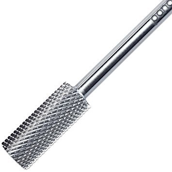 PANA Professional 3/32" Shank Size - Flat Top Small Barrel Silver Carbide Bit Fine Grit - Nail Drill Bit for Dremel Machine