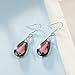 Sterling Silver Teardrop Dangle Drop Earrings with Swarovski Crystals Fine Jewelry Gift for Women Girls