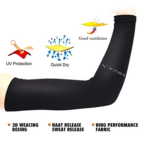 image for TOBWOLF UV Protection Arm Sleeves, 4 Pairs Sports Cooling Arm Sleeves,