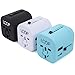 LOOP Travel Smart 4, Worldwide Travel Adapter Charger [US UK EU AU/CN] w/ 4 USB Charging Ports [4500mAh] Universal AC Socket - Safety Fused (Black)