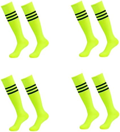 Soccer Socks Unisex, LANDUNCIAGA Solid Knee High Colorful Football Baseball Socks 2,4,12 Pairs