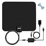 2017 Model TV Antenna - 50 Miles Digital Antenna Indoor - Smaller And High Reception - Upgraded Version Better Reception