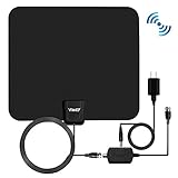 2017 Model TV Antenna - 50 Miles Digital Antenna Indoor - Smaller And High Reception - Upgraded Version Better Reception
