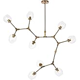 Elegant Lighting Indoor Modern Home Decorative Bright Cavoli 9 Lights Brass Chandelier