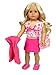 Sophia's 18 Inch Doll Bathing Suit 6 Piece Set, Fits 18 Inch American Girls Dolls & More! 2 Pc. Bathing Suit, Skirt, Sandals, Beach Bag, & Towel