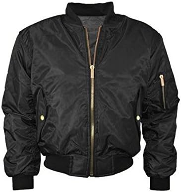 Ladies Classic harrington MA1 Padded Bomber Jacket Pilot Vintage Zip Up Biker Coat Stylish XS S M L XL
