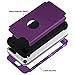 ULAK iPod Touch 7th Generation Case, iPod Touch 6 Case, Heavy Duty Shockproof High Impact Protective Case with Dual Layer Soft Silicone + Hard PC for Apple iPod Touch 7/6/5, Purple