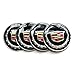 4PCS 65MM 2.56'' Auto Car Styling Accessories Emblem Badge Sticker Wheel Hub Caps Centre Cover fit for Cadillac ATS CTS EXT SRX XTS XLR (Black, 65MM)